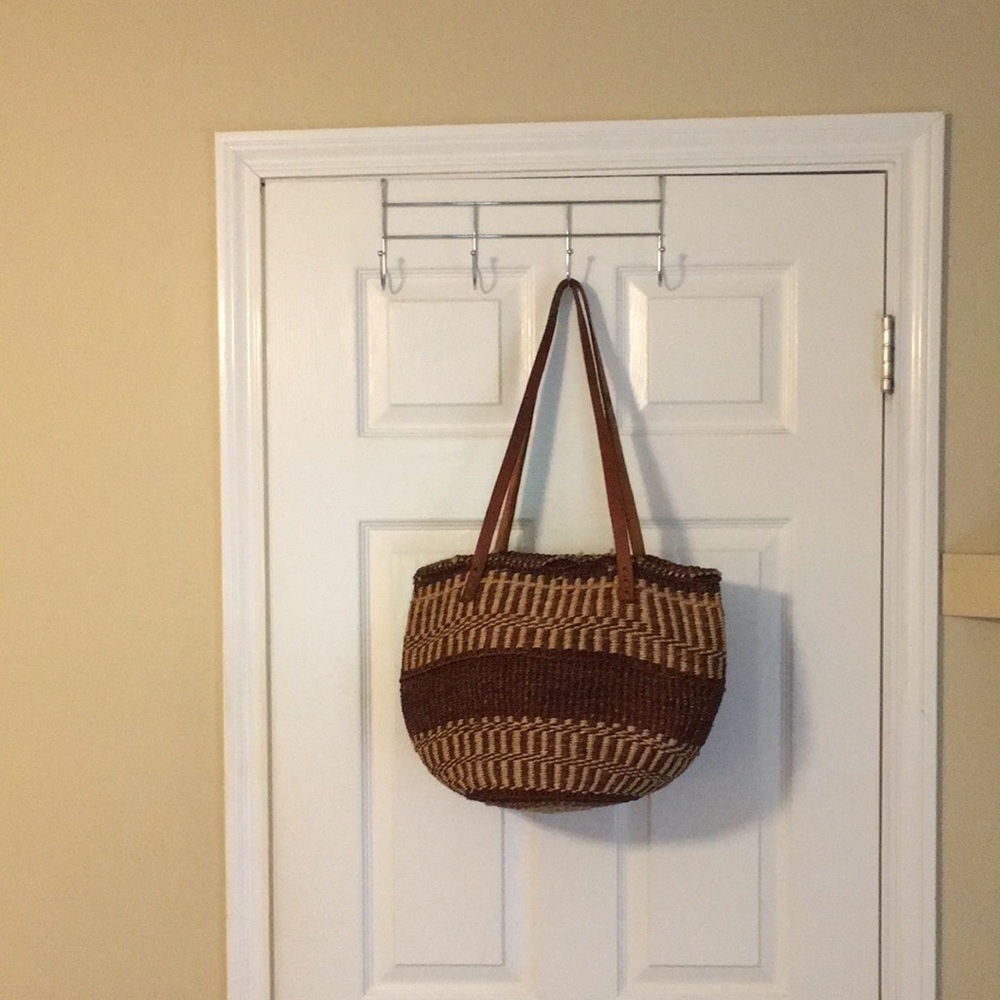 Large straw bag.